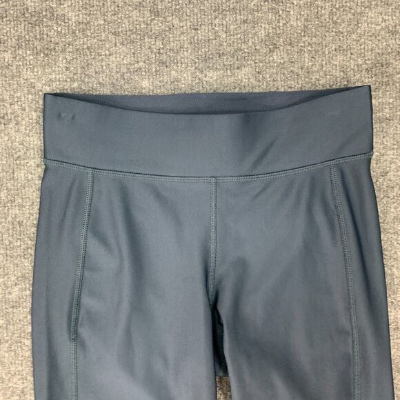 Under Armour HeatGear Compression Legging Women S Small Shark Blue Pull On Capri - Picture 6 of 13